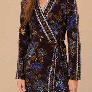 NWT FARM Rio Floral Wrap Mini Dress small